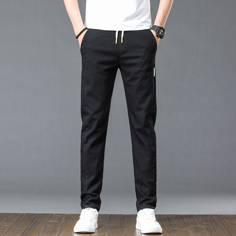 Casual cotton pants for men with adjustable waist and practical pockets Chic and Style