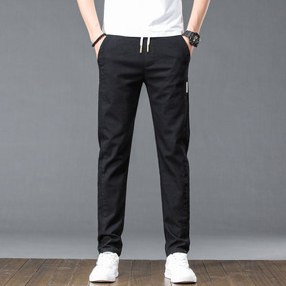 Casual cotton pants for men with adjustable waist and practical pockets Chic and Style