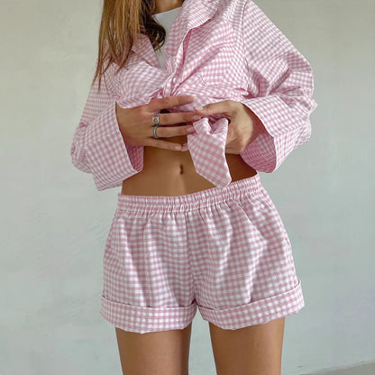Ensemble haut d'été décontracté et shorts pour femmes Chic und Stil