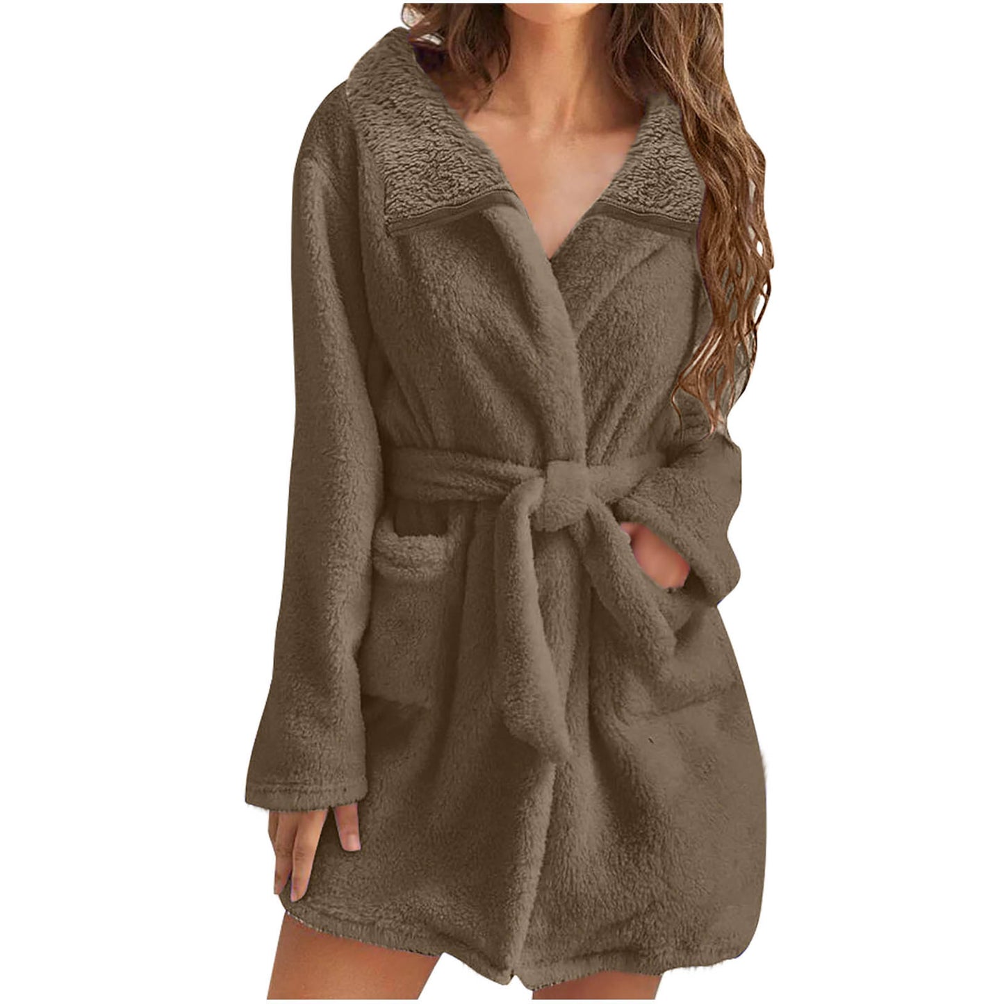 Ladies Cozy Polar Fleece Robe Chic and Style