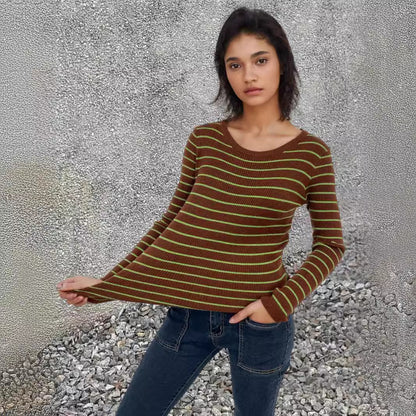 Chemise à manches longues pour femmes avec de fines rayures et une coupe ample Chic und Stil