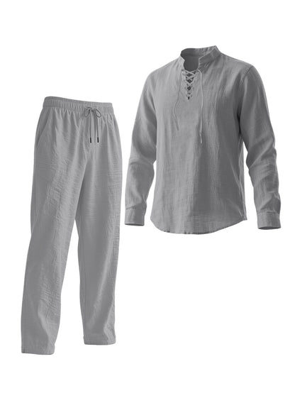 Men's Stylish Casual Set with Breathable Top and Comfortable Pants Chic and Style