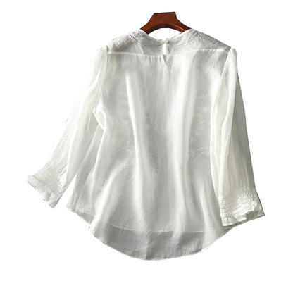Chemise brodée transparente pour femmes Chic und Stil