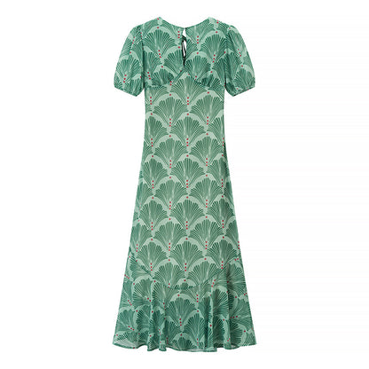 Robe maxi femme avec un design floral frais et une coupe décontractée Chic und Stil