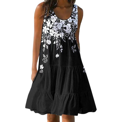 Dames Robe A-Lignes Florale Fluide Chic und Stil