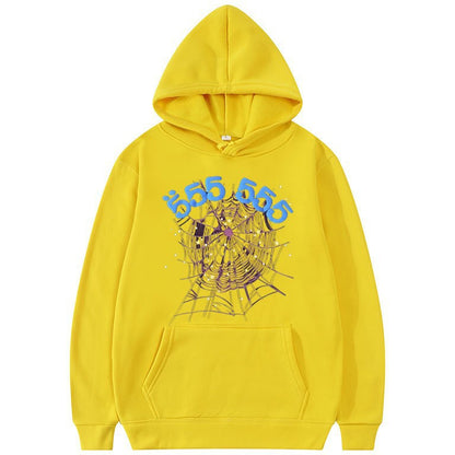 Dames hoodie avec un motif de toile d'araignée créatif Chic und Stil