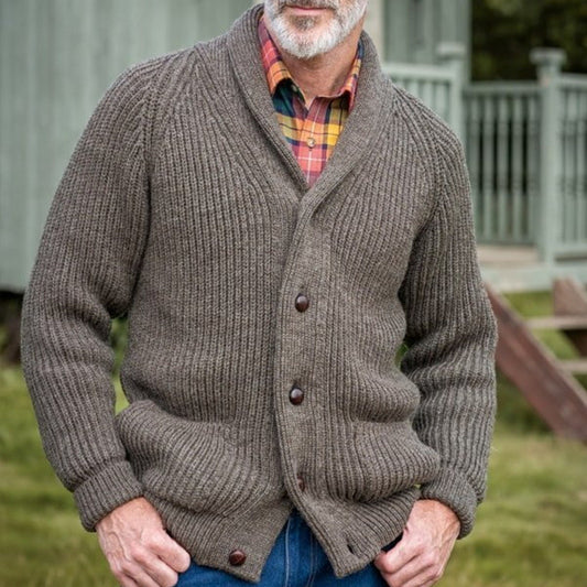Cardigan homme en tricot épais avec poches pratiques et décolleté en V moderne Chic und Stil