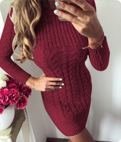 Robe en tricot pour femmes avec un design subtil de tresse et une coupe confortable Chic und Stil