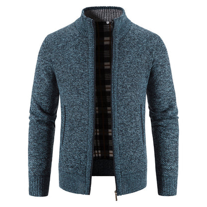 Veste en tricot pour hommes avec col montant moderne et poches pratiques Chic und Stil
