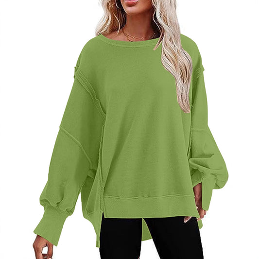Damen Oversize Sweatshirt avec des manches ballonnantes Chic und Stil