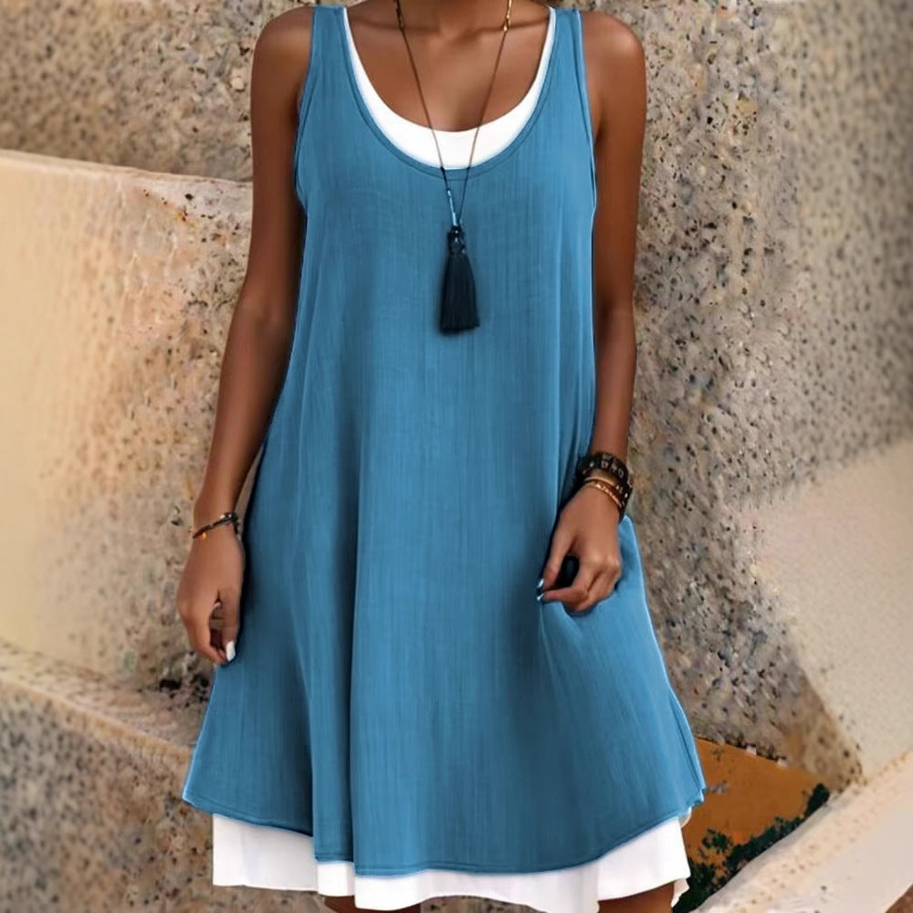 Robe de soleil légère à volants pour femmes Chic und Stil