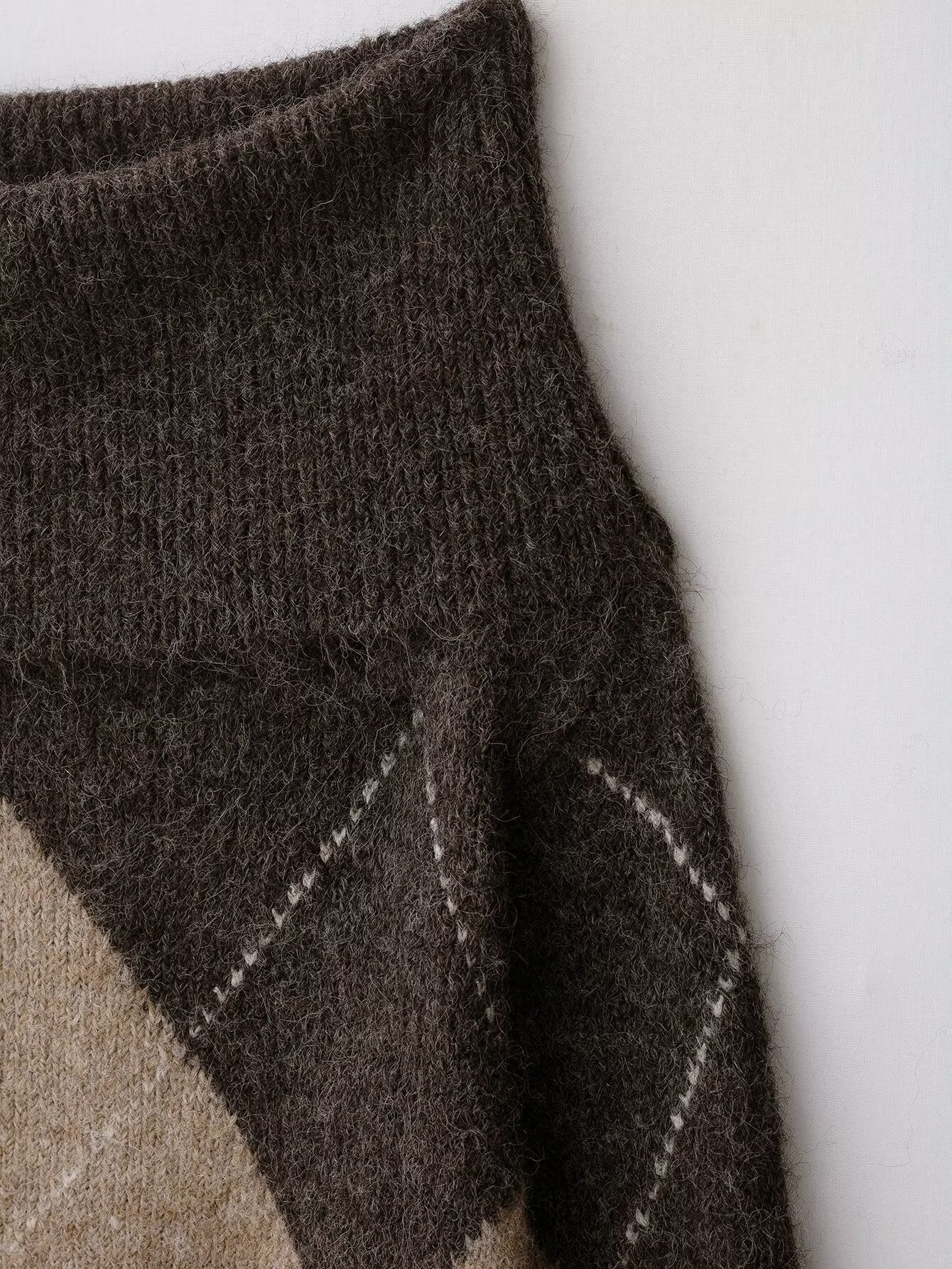 Dames Pull Douillet avec Motif Rétro Moderne Chic und Stil