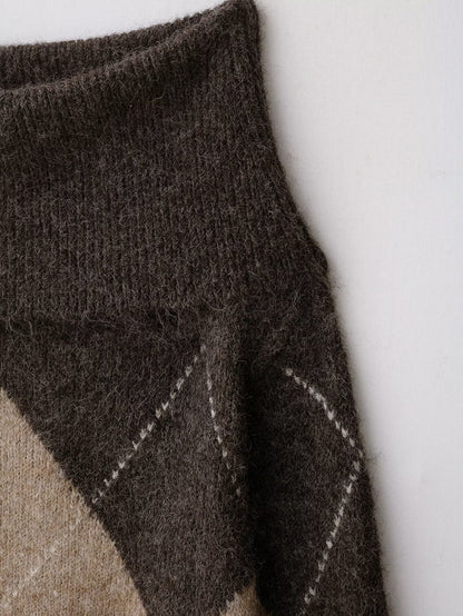 Dames Pull Douillet avec Motif Rétro Moderne Chic und Stil