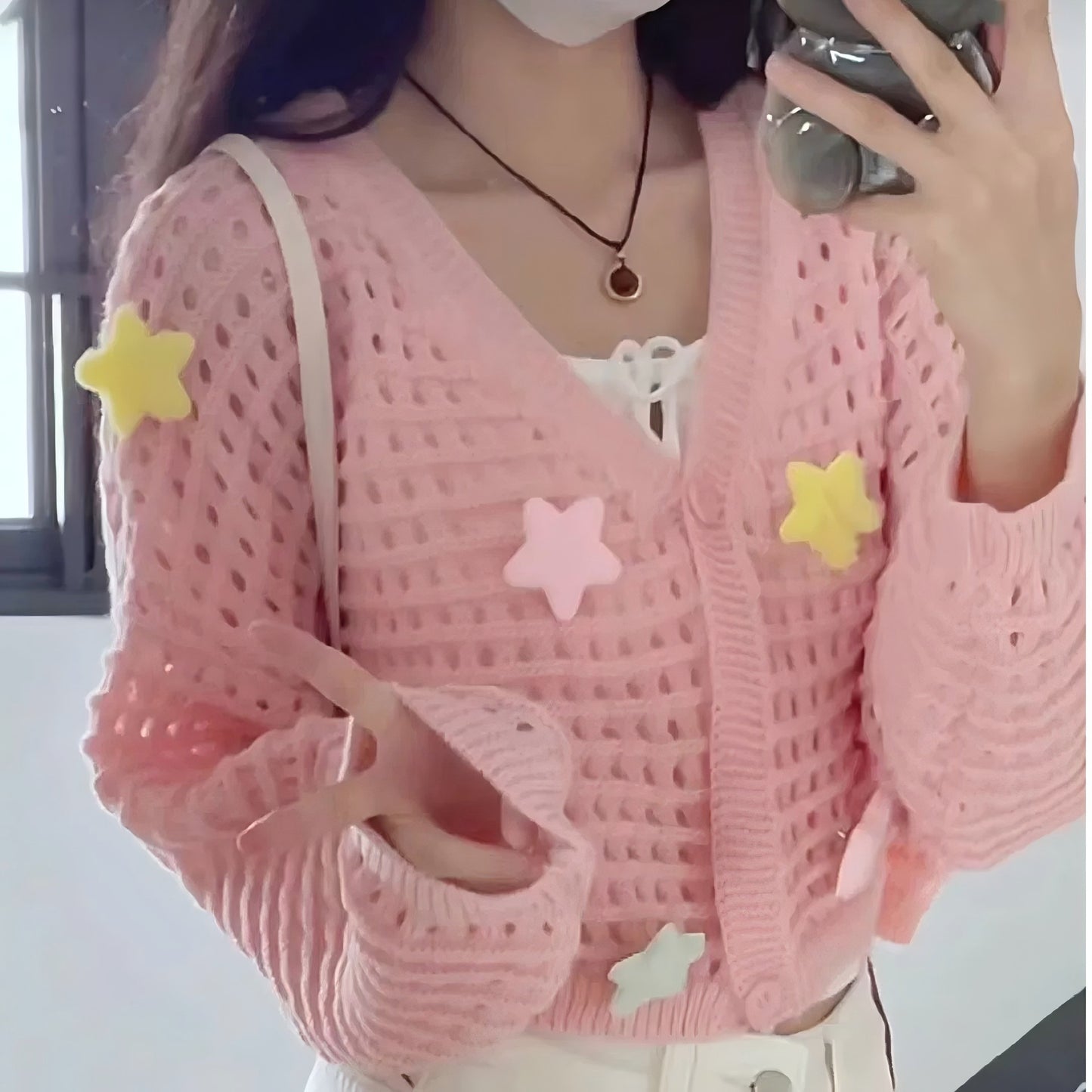 Pull en tricot décontracté pour femmes avec des applications colorées Chic und Stil