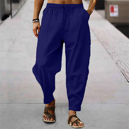 Pantalon à rayures fines décontracté pour hommes Chic und Stil