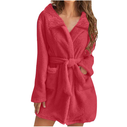 Ladies Cozy Polar Fleece Robe Chic and Style