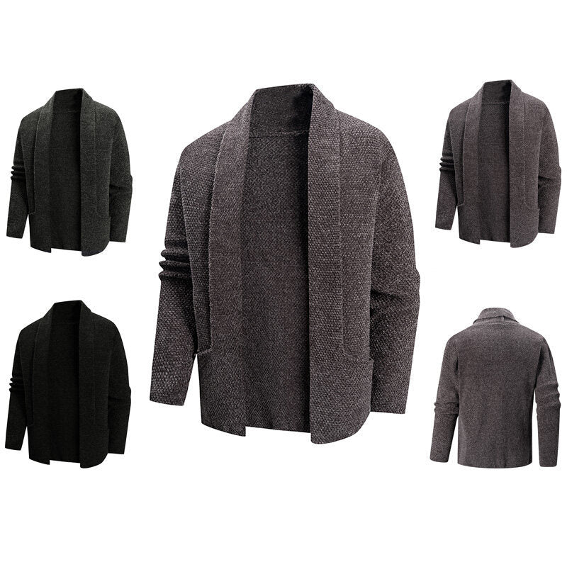 Dames élégant cardigan à revers chic et poches Chic und Stil