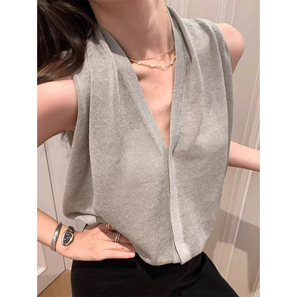 Top sans manches léger à coupe décontractée pour femme Chic und Stil