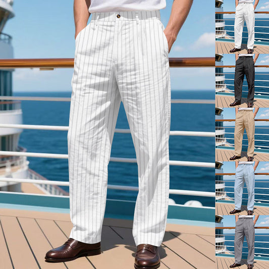Pantalon de costume pour hommes avec de fins rayures fines Chic und Stil