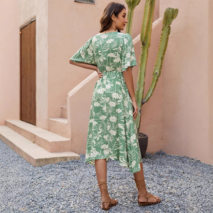 Robe A-ligne à fleurs Chic und Stil pour femmes