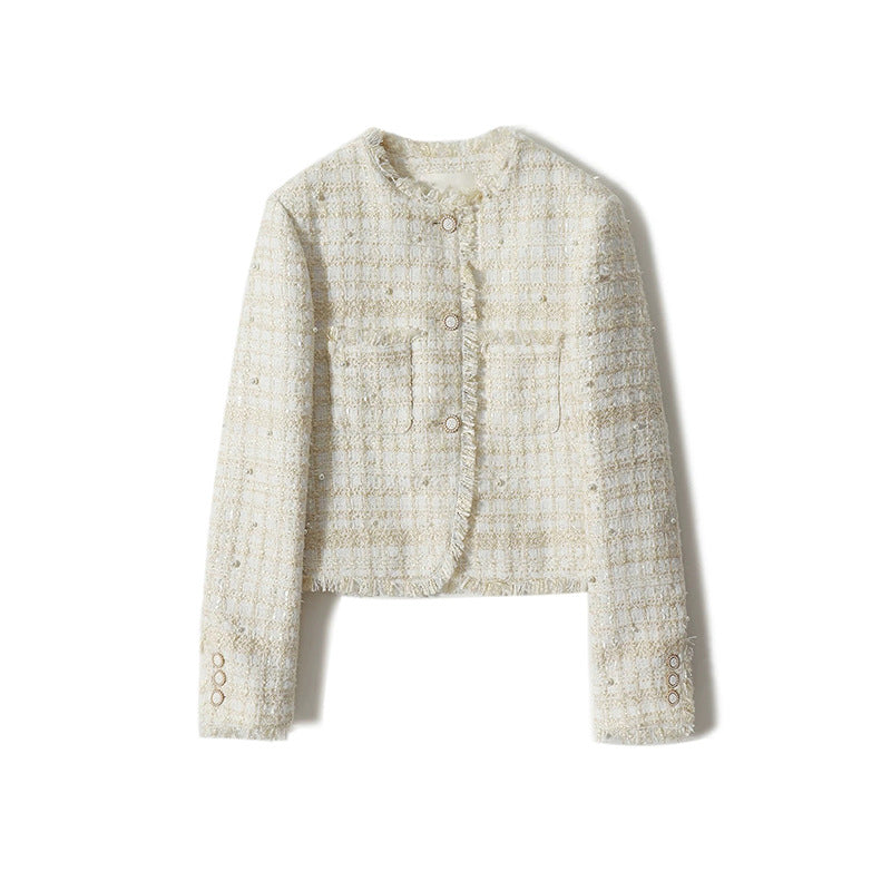 Veste en tweed texturée élégante pour femmes Chic und Stil