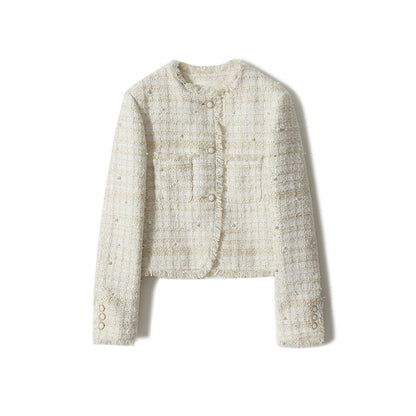 Veste en tweed texturée élégante pour femmes Chic und Stil