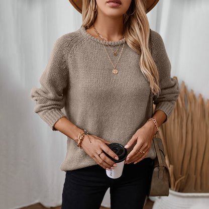 Pull en tricot confortable pour femmes avec une coupe ample et un col rond Chic und Stil