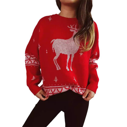 Pull de Noël pour femmes avec motif de renne festif et tricot doux Chic und Stil