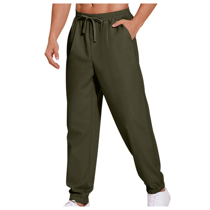 Men's leisure pants with elastic waistband and practical pockets Chic and Style