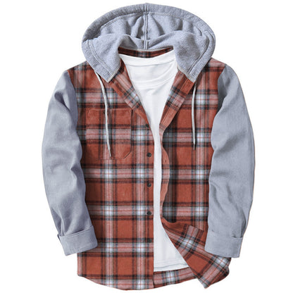 Chemises de bûcheron décontractées pour hommes avec capuche et deux poches plaquées Chic und Stil