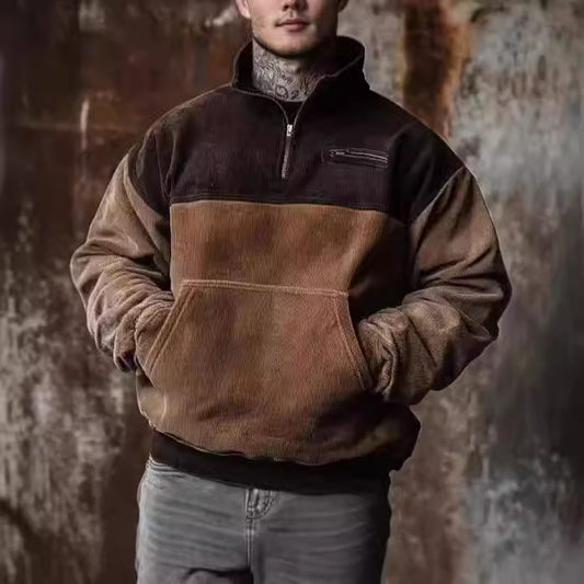 Pull rembourré pour hommes avec col de haute qualité et poche pratique Chic und Stil
