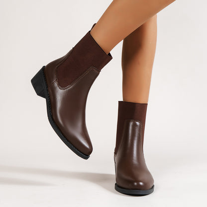 Bottines pour femmes avec tige élastique et talon bloc confortable Chic und Stil