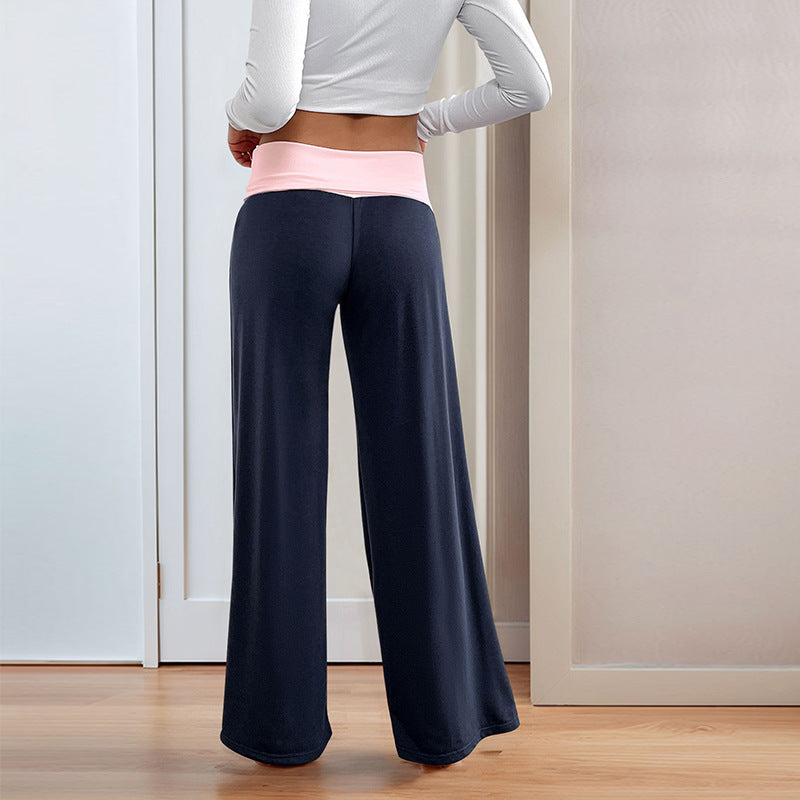 Loose sports pants for women with a high waist and comfortable elastane Chic and Style