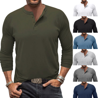 Chemise Henley à manches longues pour homme avec col moderne et détails de boutons pratiques Chic und Stil