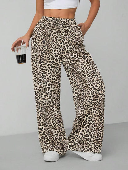 Leopard print palazzo pants for women with a relaxed fit Chic and Style