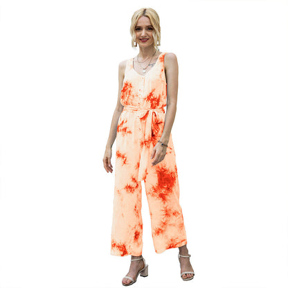 Dames combinaison décontractée avec ceinture tendance et patte de boutonnage Chic und Stil