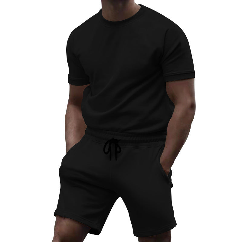 Casual sports set for men with high-quality crew neck and elastic waist Chic und Stil