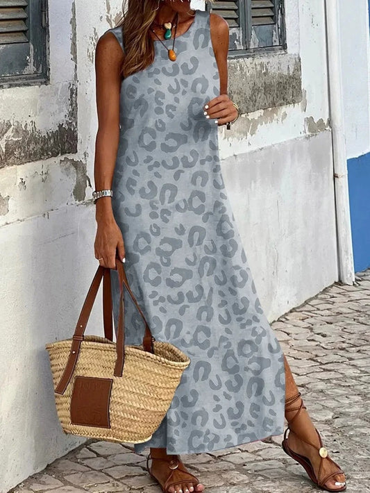 Robe maxi femme au design imprimé animal non conventionnel Chic und Stil