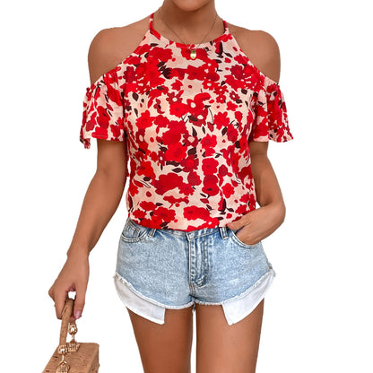 Chemisier pour femmes avec épaules dénudées et motif floral Chic und Stil