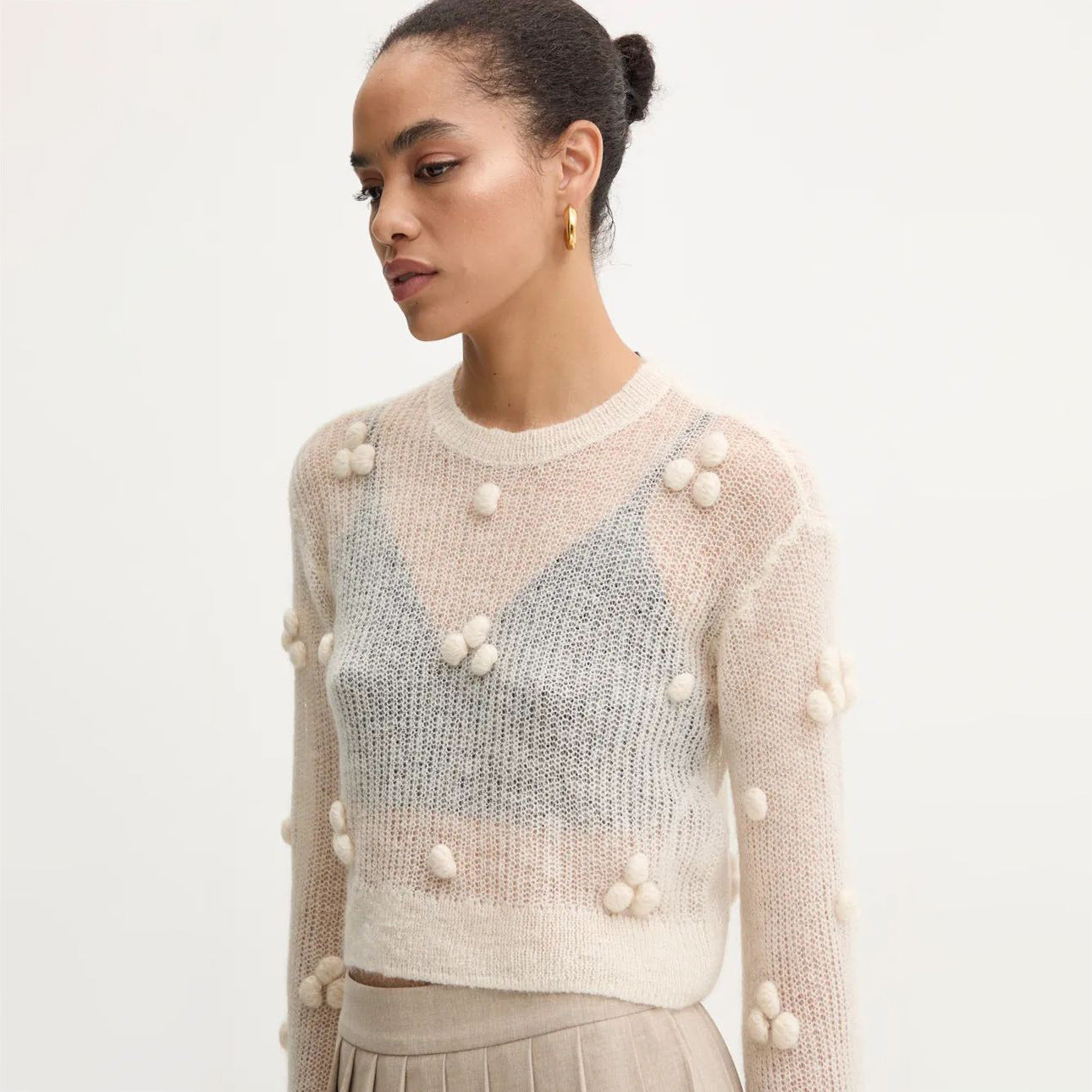 Pull mode pour femmes avec design structuré et manches bouffantes Chic und Stil