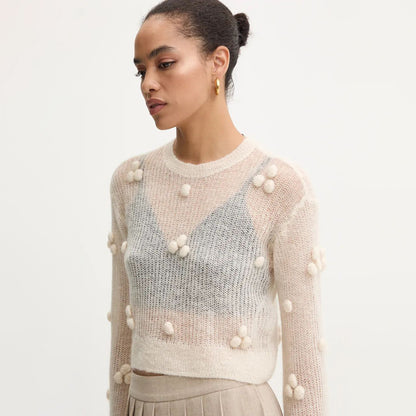 Pull mode pour femmes avec design structuré et manches bouffantes Chic und Stil