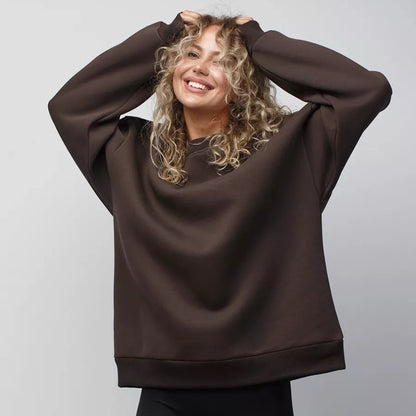 Dames pull-over surdimensionné confortable avec coupe décontractée Chic und Stil