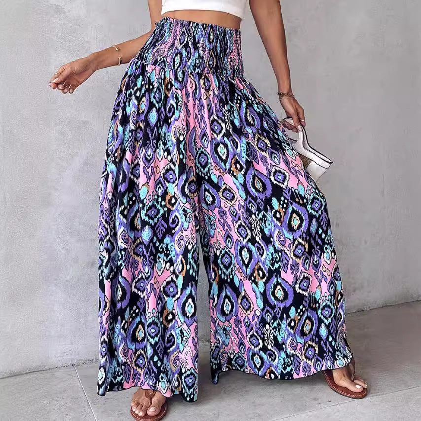 Chic and Style Tropical Wide Leg Pants for Women