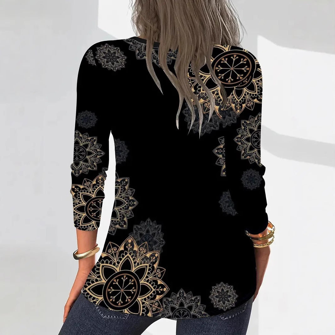 Chemisier femme avec imprimé floral et fermeture éclair Chic und Stil
