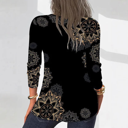 Chemisier femme avec imprimé floral et fermeture éclair Chic und Stil