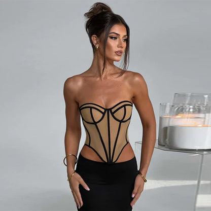 Body inspiré de corset pour femmes Chic und Stil