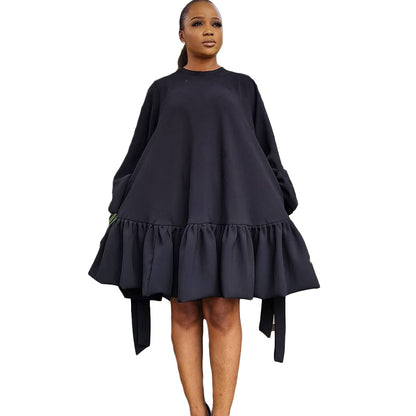 Robe tunique décontractée pour femmes avec volants et rubans Chic und Stil