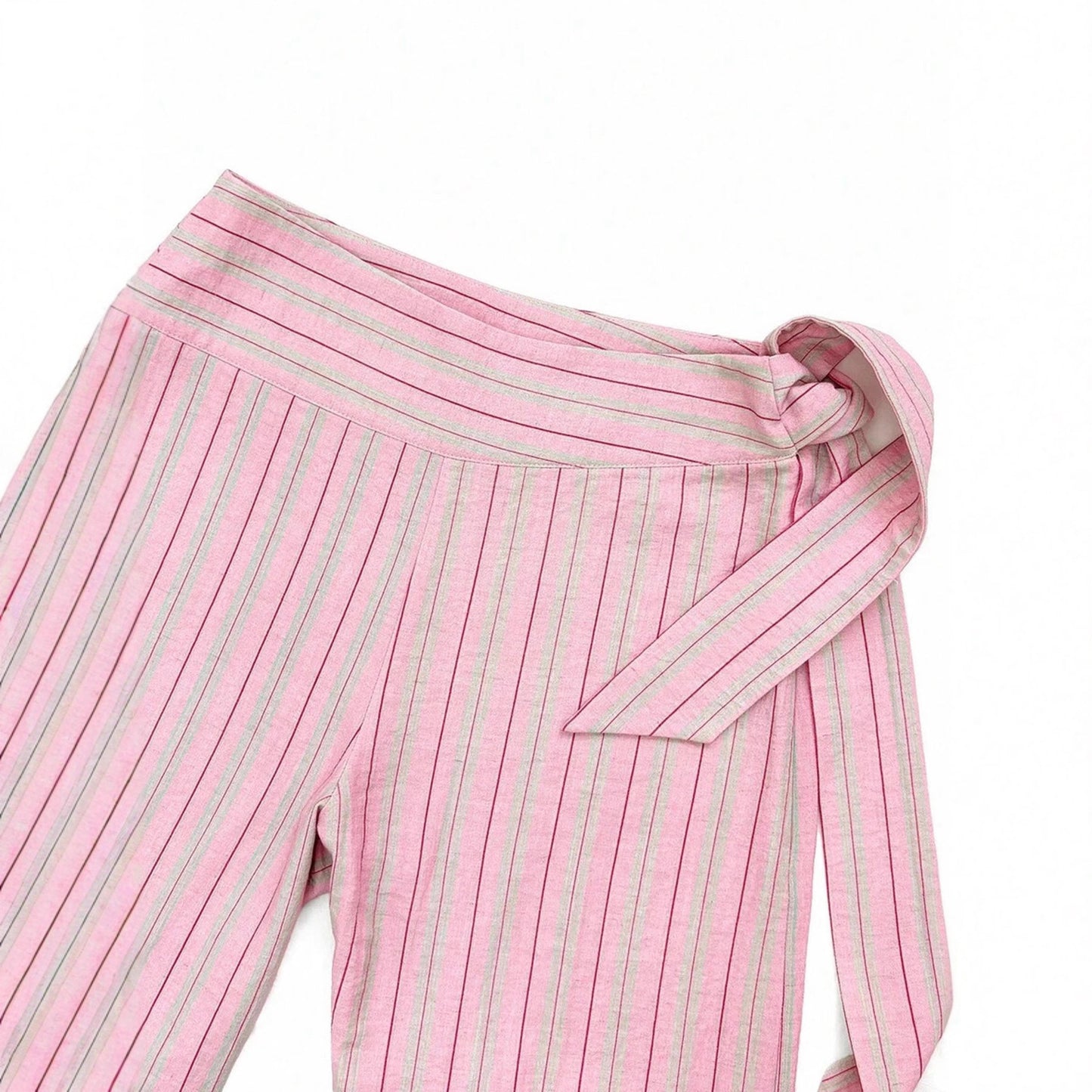 Ladies Elegant and Casual Palazzo Pants with Side Tie Belt Chic and Style