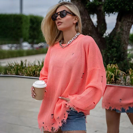 Pull en tricot oversized pour femmes Chic und Stil