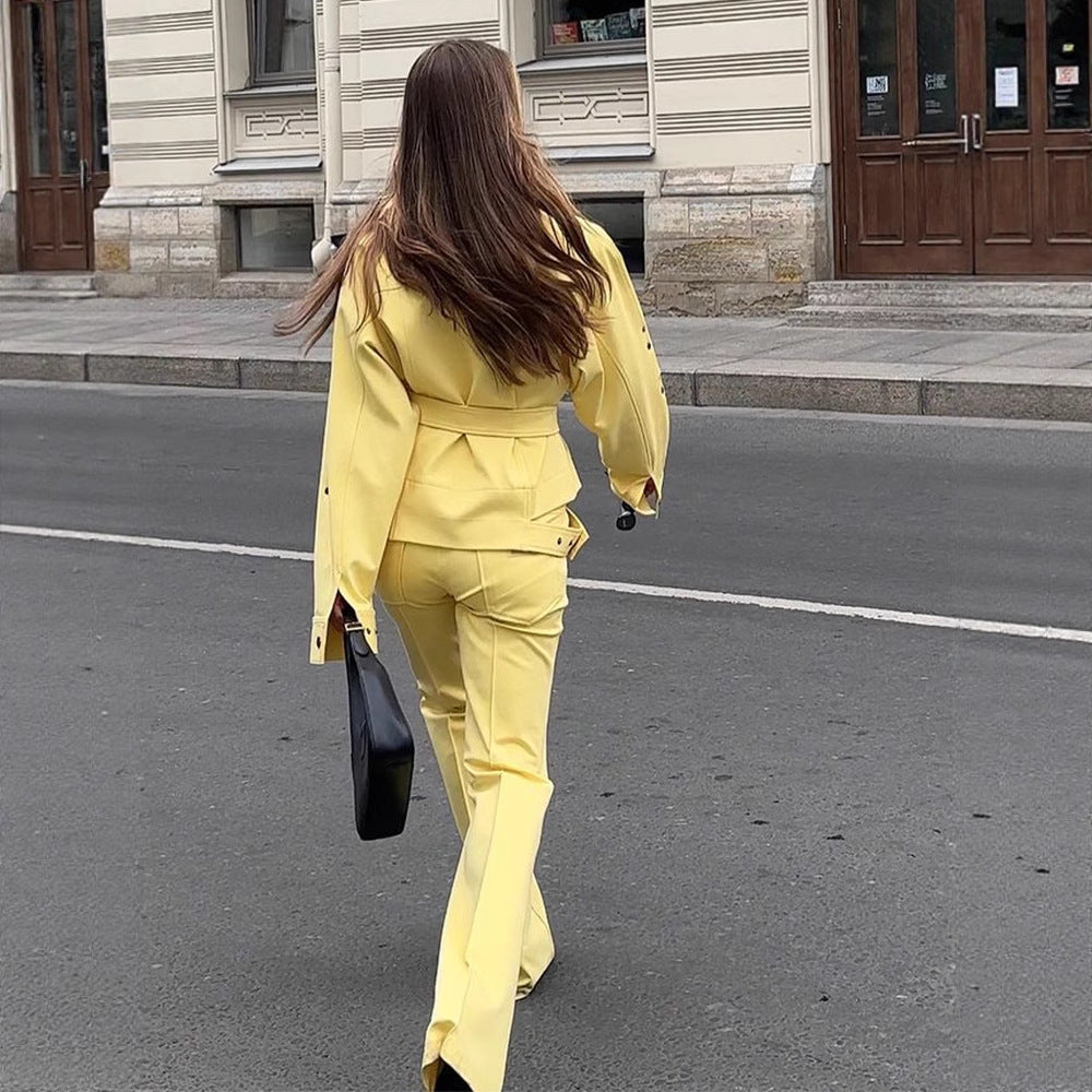 Fashion oversized jacket set for women and Chic und Stil pants